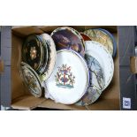 A large collection of decorative Royal Doulton and similar wall plates: