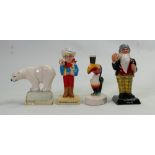 Four Royal Doulton advertising classics figures: Includes milky bar kid, father william,