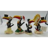 Royal Doulton x 4 Guinness advertising toucans: MCL 3, 6, 7 and 10.