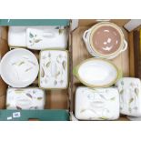 A collection of Denby Autumn leaves patterned items to include: rectangular serving dishes, lids,