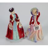 Paragon China lady figures Lady Evelyn and Lady Melanie: (2)