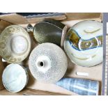 A collection of studio pottery: to include E.