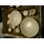Isle Of Lewis Heoridean Pottery: large fruit bowls together with similar smaller items