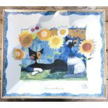 Goebel Limited Edition Large Dish / Plaque: decorated with Cats by Rosina Wachtmeister