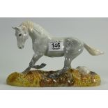 Beswick Camargue grey horse on ceramic base: stamped 2005 to base,