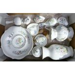 Anysley collection of 12 pieces including large bowl: together with animals, jug, vase, dishes etc.