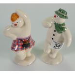 Royal Doulton Snowman figures Highland DS7 and The Snowman DS2: (2)