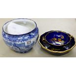 Carltonware bowl and cup and Abbey Ware planter (3):