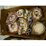 A large collection of Masons Mandalay & Similar patterned items to include: Wall Plates, Jugs,