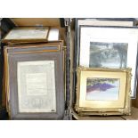 a collection of 19th and early 20th Century framed prints: with still life,