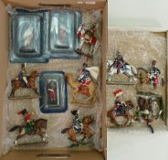 12 x Del Prado military figures mainly mounted: Some in original packaging.