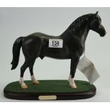 Beswick ware Welsh Cob Stallion: on wooden plinth