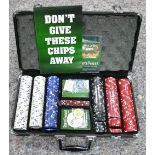 Cased Poker Chip Set: