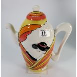 Lorna Bailey limited edition Art Deco Lady Coffee Pot : with certificate, height 29cm.