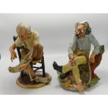 Capodimonte figures of Tramps: damage noted,