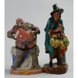 Royal Doulton seconds Character figures: Falstaff HN2054 & The Mask Seller HN2103(2)
