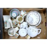 A mixed collection of items to include:Aynsley Tea Set, Clarice Cliff items, Meakin Coffee Set etc.