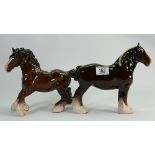 Beswick 818 shire: together with a cantering shire (2)