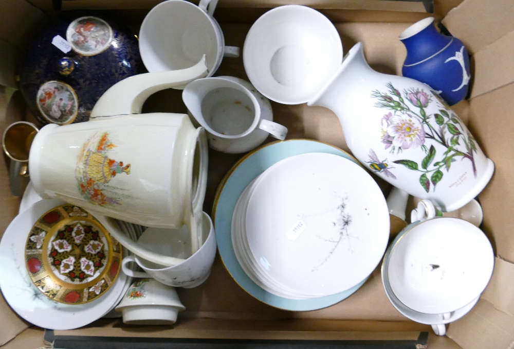 A mixed collection of items to include: Royal Doulton Green Brier tea ware, Melrose similar items,