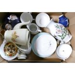 A mixed collection of items to include: Royal Doulton Green Brier tea ware, Melrose similar items,