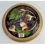 Moorcroft Queen's choice framed plaque: designed by Emma Bossons,
