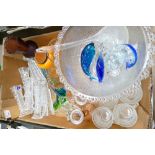 A mixed collection of items to include: Art Glass Vases, Figures,