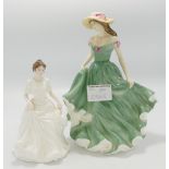 Royal Doulton Lady Figures: Best Wishes HN3971 & Collectors Club item Harmony(2)