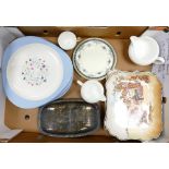A mixed collection of items to include: Royal Doulton series ware, rectangular dishes,