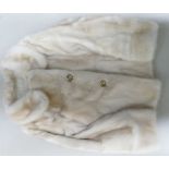 Blonde Mink Short Box jacket: Approx size 12.