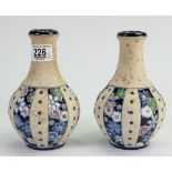 Pair of Amphora Pottery Art Nouveau Vases: height 18cm(2)