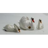 Beswick Swans 1684 & 1685: together with John Beswick JBDB20 similar item,