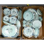 A large collection of Adams Calyx Ware Dinner Ware(2 trays):