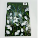 Anita Harris Snowdrop tile: 30cm x 19.