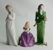 Pottery Lady Figures to include: Royal Doulton,