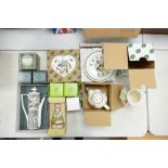 Portmerion pottery collection & others: Includes Botanic Garden - heart shaped dish, wall clock,