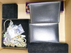 Collection of Costume jewellery including silver: Includes a nice large silver & gemstone pendant,
