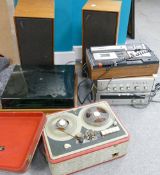 A Collection of Hifi equipment to include: Garrard 86SB Turntable, Rotel Amplifier & Tuner,