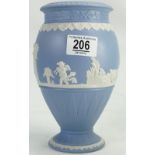 Modern Wedgwood Jasperware Vase: decorated with classical scenes,