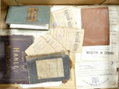 A mixed collection of items to include: post war issue ration books, local interest maps,