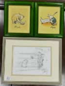 Three framed Winnie The Pooh Framed Prints(3):