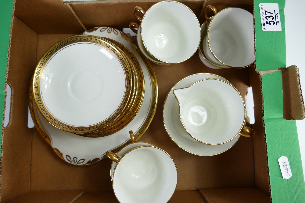 Adderley China gilded 21pc teaset: