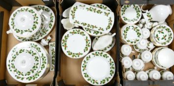 A large collection of Grafton noel patterned Christmas dinner ware: to include dinner plates,