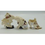 Masons blue mandalay patterned Animal Paperweights: Hare,