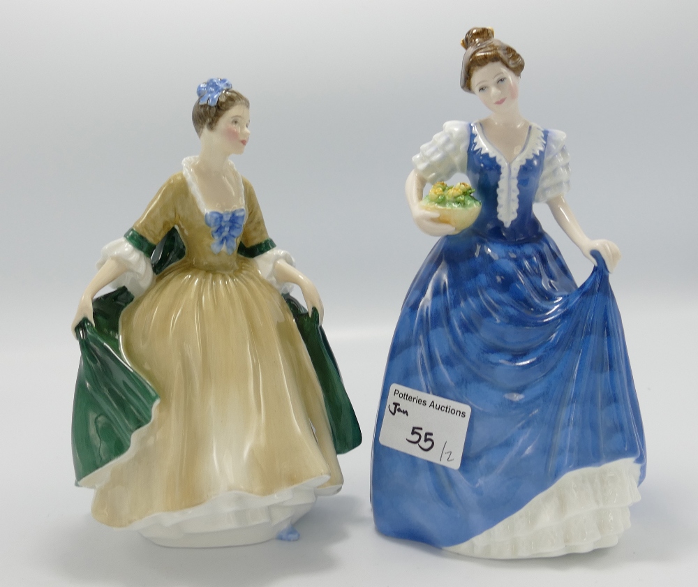 Royal Doulton Lady Figures: Elegance HN2264 & Helen HN3601(2)