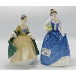 Royal Doulton Lady Figures: Elegance HN2264 & Helen HN3601(2)