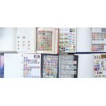 A large collection of World and GB Stamps: Some early Danish & better items noted. Seven albums.