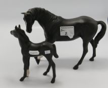 Beswick Black Beauty & Foal(2):