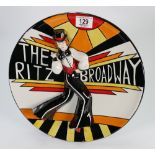 Lorna Bailey limited edition Art Deco Lady Charger "Ginger" : with certificate, diameter 34.5cm.