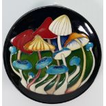 Moorcroft Pixie Parasols patterned Coaster:dated 2015, diameter 12cm,