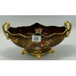 Large Carlton Ware Rouge Royale Handled Bowl: length